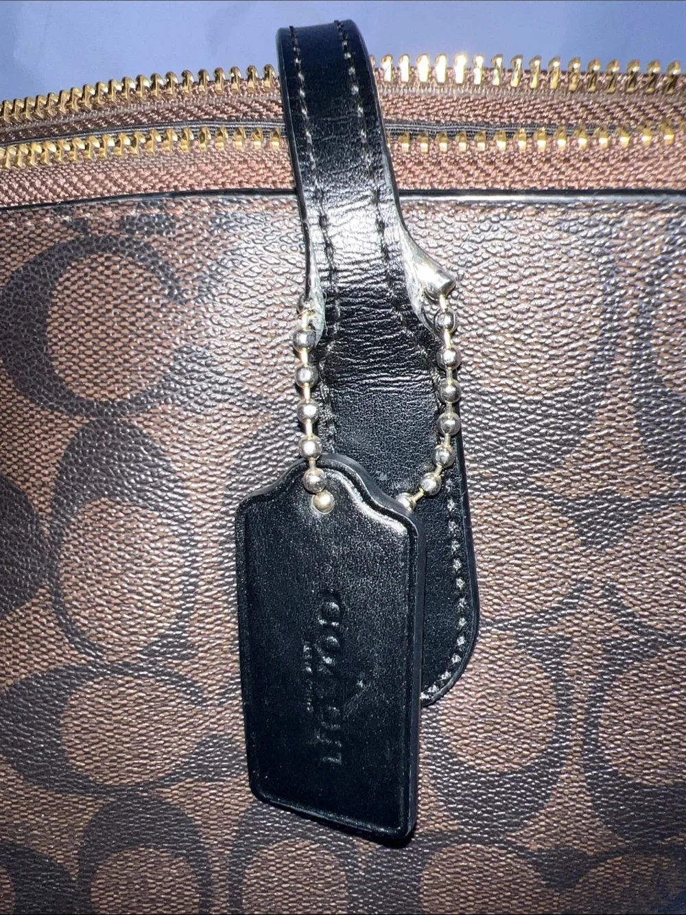 Coach 2020 Zip Top Tote Signature Canvas